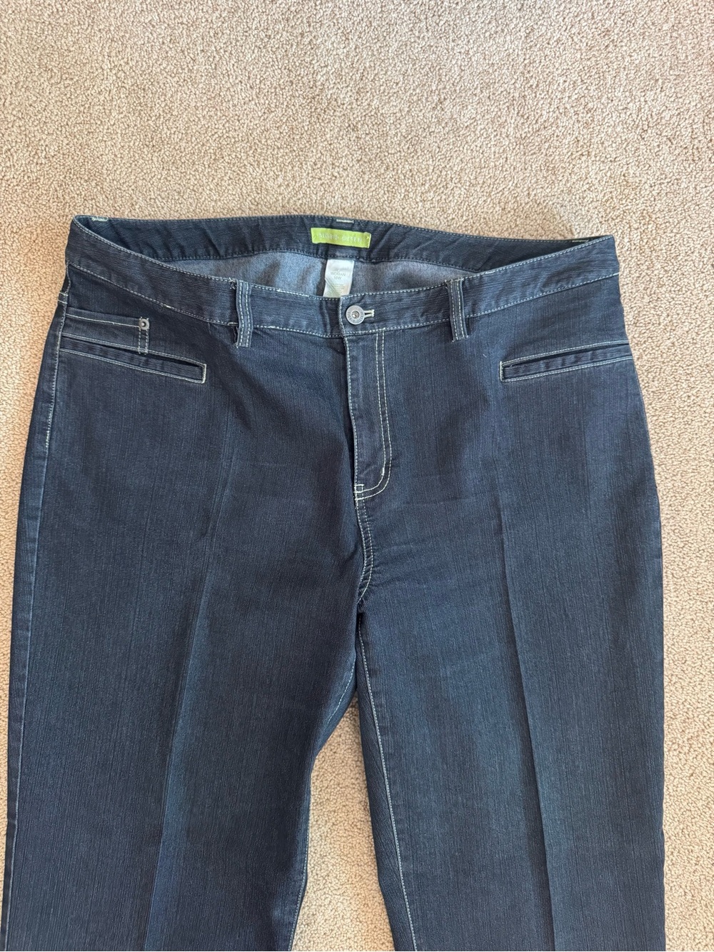 Sigrid Olsen Dark Blue Straight-Leg Jeans